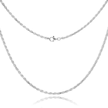 Łańcuch Kordel (Rope Chain) Srebrny 0.925