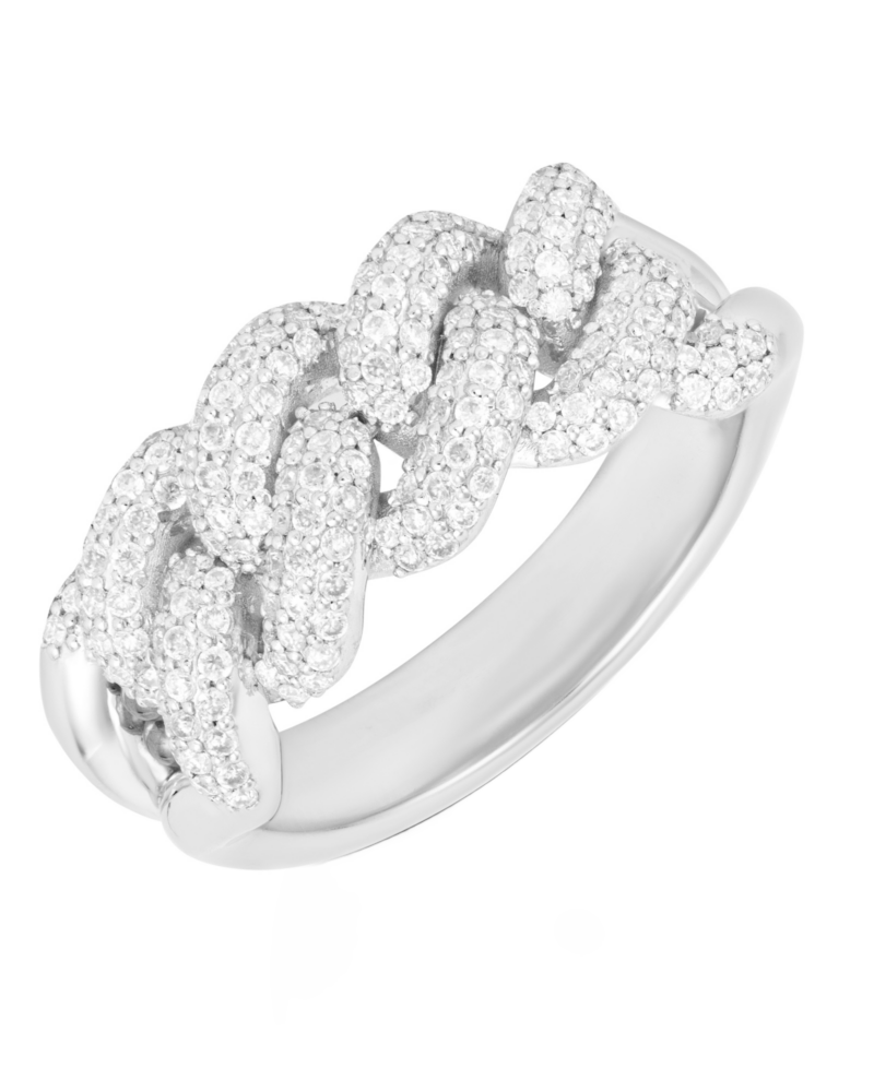 Pierścień srebrny diament labo