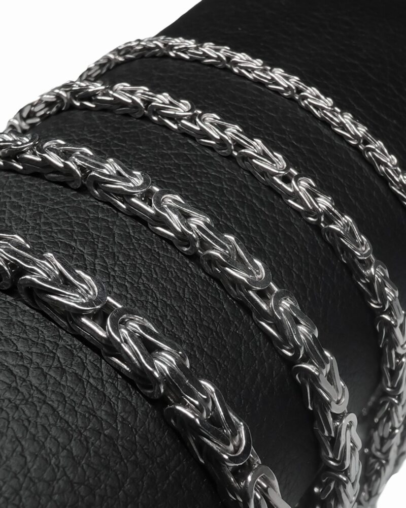 Łańcuch splot królewski- srebro 0.925