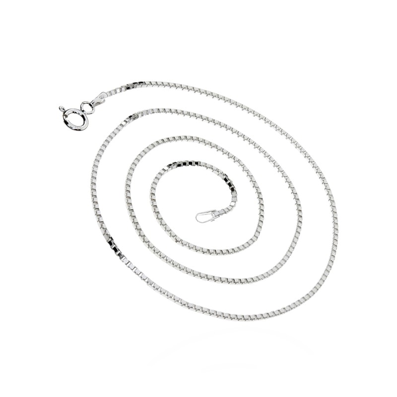 Łańcuch wenecjana kostka- srebro 0.925