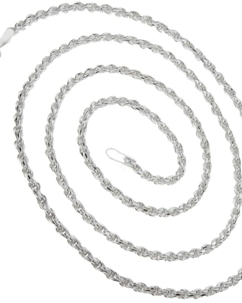 Łańcuch kordel aka rope chain- srebro 0.925