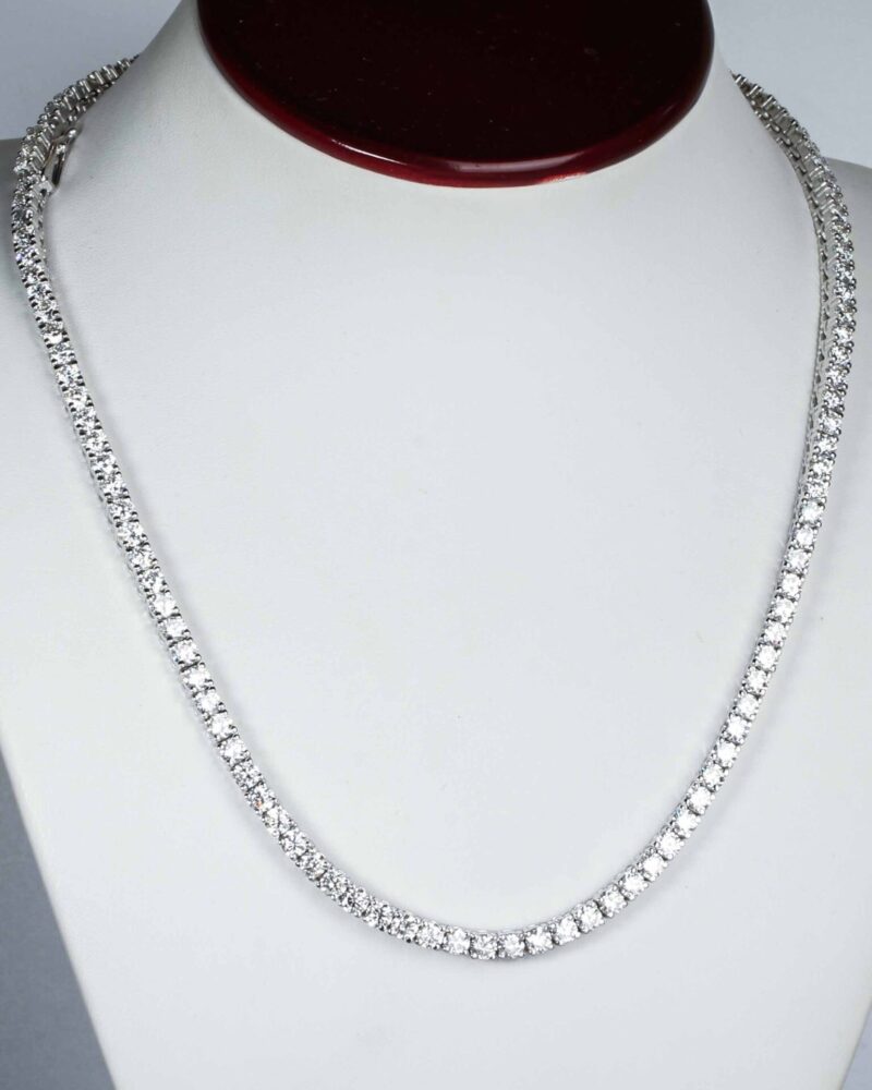 Tennis Chain 4 mm- białe złoto 0.585 i diamenty laboratoryjne